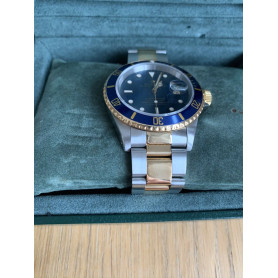 Rolex Submariner Blue Date acier or