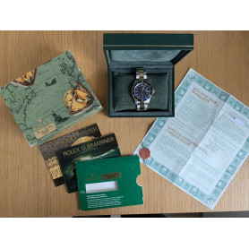 Rolex Submariner Blue Date acier or