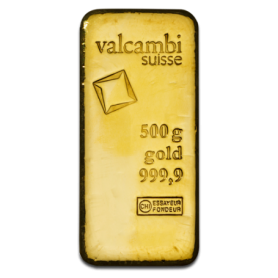 500g Goldbarren | Valcambi | Casted