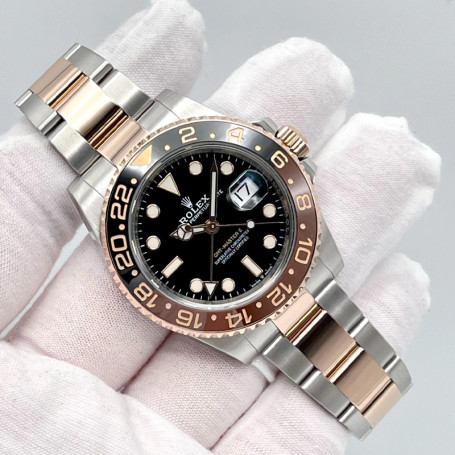 Rolex GMT-Master II Розовое Золото Черный Циферблат